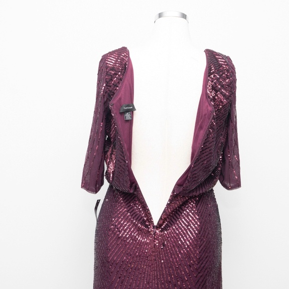 R&M Richards -  Sequin Art Deco Evening Gown - Picture 13 of 13